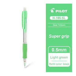 PORTAMINAS 0,5MM PILOT H-185 VERDE CLARO C/12U