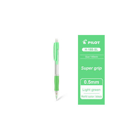 PORTAMINAS 0,5MM PILOT H-185 VERDE CLARO C/12U