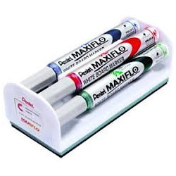 BORRADOR PENTEL PIZARRA BLANCA MAGNETICA C/ 4 ROTULADORES MWL5S-4N