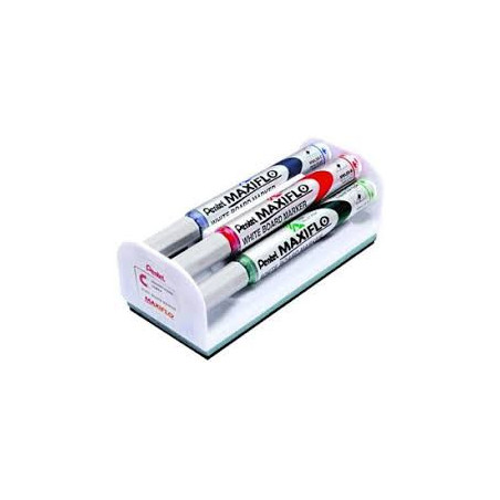 BORRADOR PENTEL PIZARRA BLANCA MAGNETICA C/ 4 ROTULADORES MWL5S-4N