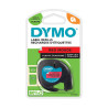 CINTA ROTULAR DYMO TAG 12MM*4M PLASTICO NE/RO 91203