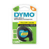 CINTA ROTULAR DYMO TAG 12MM*4M PLASTICO NE/AM 91202