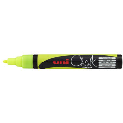 MARCADOR UNI-BALL CHALK TIZA LIQUIDA REDONDO PWE-5M AMARILLO FLUOR UNIDAD