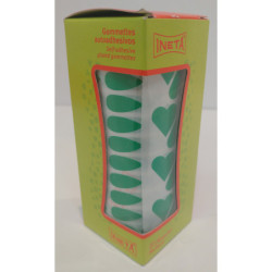 ETIQUETAS INETA GOMETS ROLLO CORAZONES Y LAGRIMAS 16/9MM VERDE 2064