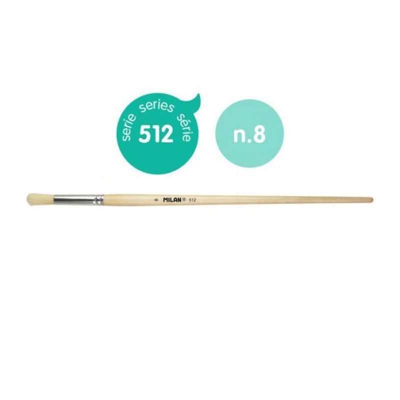 PINCEL MILAN 512 PELO CERDA CHUNKING REDONDO PARA OLEO SERIE 512 Nº  8 UNIDAD