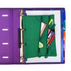 PORTATODO PLANO DOBLE PARA CARPETA ANILLAS OFFICE BOX COLORES SURTIDOS 52811 UNIDAD