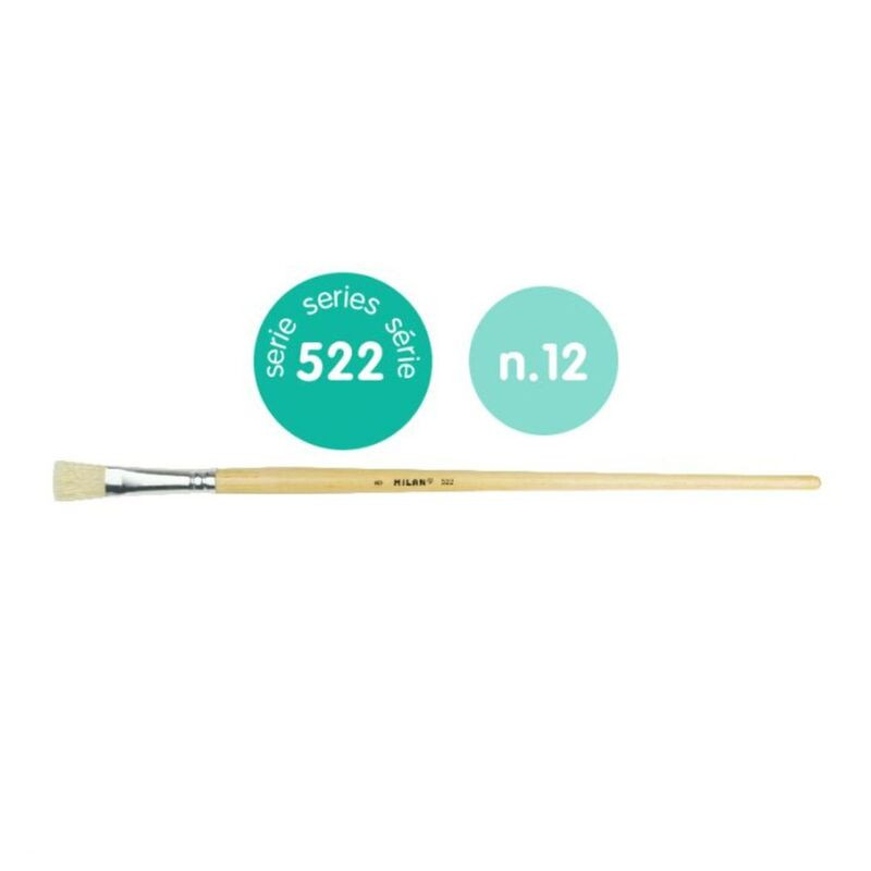 PINCEL MILAN 522 PELO CERDA CHUNKING PLANO PARA OLEO SERIE 522 Nº  12 UNIDAD