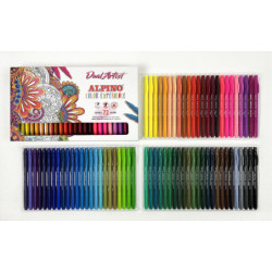 ROTULADOR ALPINO DOBLE PUNTA DUAL ARTIST PINCEL COLOR EXPERIENCE 72 COLORES CAJA AR000197
