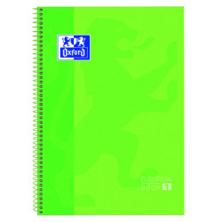 CUADERNO ENRI OXFORD SCHOOL EUROPEAN A-4  80H HZTAL VERDE MANZANA 400118238