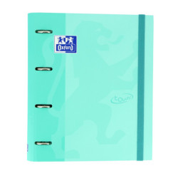 CARPEBLOC RINGBOOK A4 4A ENRI OXFORD SCHOOL TOUCH VERDE ICE MINT C/RECAMBIO 100H 5 COL 400127153