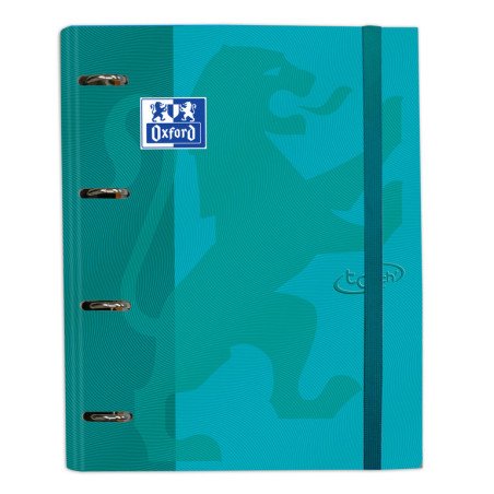 CARPEBLOC RINGBOOK A4 4A ENRI OXFORD SCHOOL TOUCH VERDE AQUA C/RECAMBIO 100H 5 COL 400136664