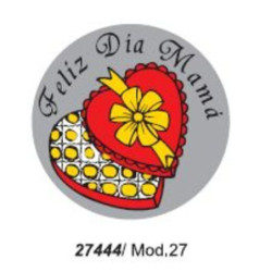 ETIQUETAS FELICIDADES ARGU FELIZ DIA MAMA 250U. 27444 ^