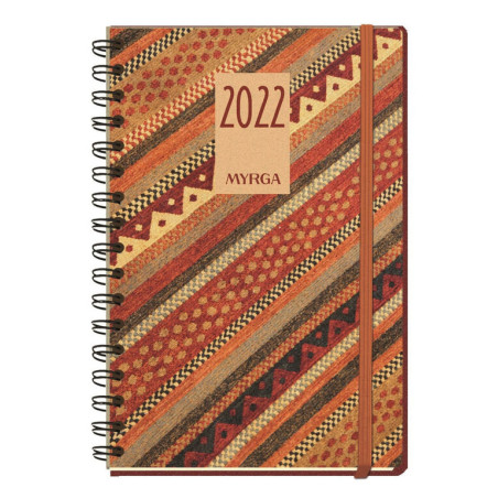 AGENDA MYRGA22 2022 21*14,5CM ESPIRAL DIA PAGINA ETNICA 3004ET