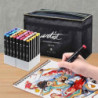 ROTULADOR DOBLE PUNTA PROFESIONAL MARKERS CAJA REGALO 120 COLORES SURTIDOS AB-1120 ALEX BOG