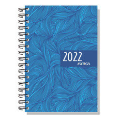 AGENDA MYRGA22 2022 24*16,5CM ESPIRAL SEMANA VISTA VERTICAL AZUL 3925AZ