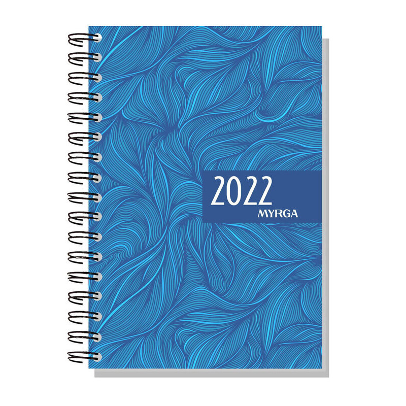 AGENDA MYRGA22 2022 24*16,5CM ESPIRAL SEMANA VISTA VERTICAL AZUL 3925AZ
