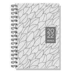 AGENDA MYRGA22 2022 24*16,5CM ESPIRAL SEMANA VISTA VERTICAL BLANCO 3925BL
