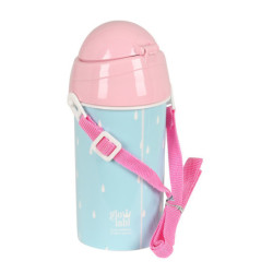 BOTELLA 500ML APERTURA AUTOM. CON PAJITA GLOWLAB KIDS "NUBE" 312223899 19,5*7,3 SAFTA22