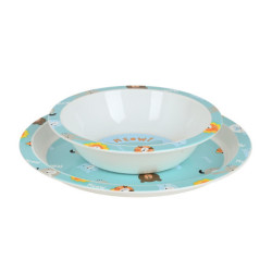 SET DE PLATOS Y CUBIERTOS SAFTA PREESCOLAR "CAT" 312284933 26*22,5 SAFTA22