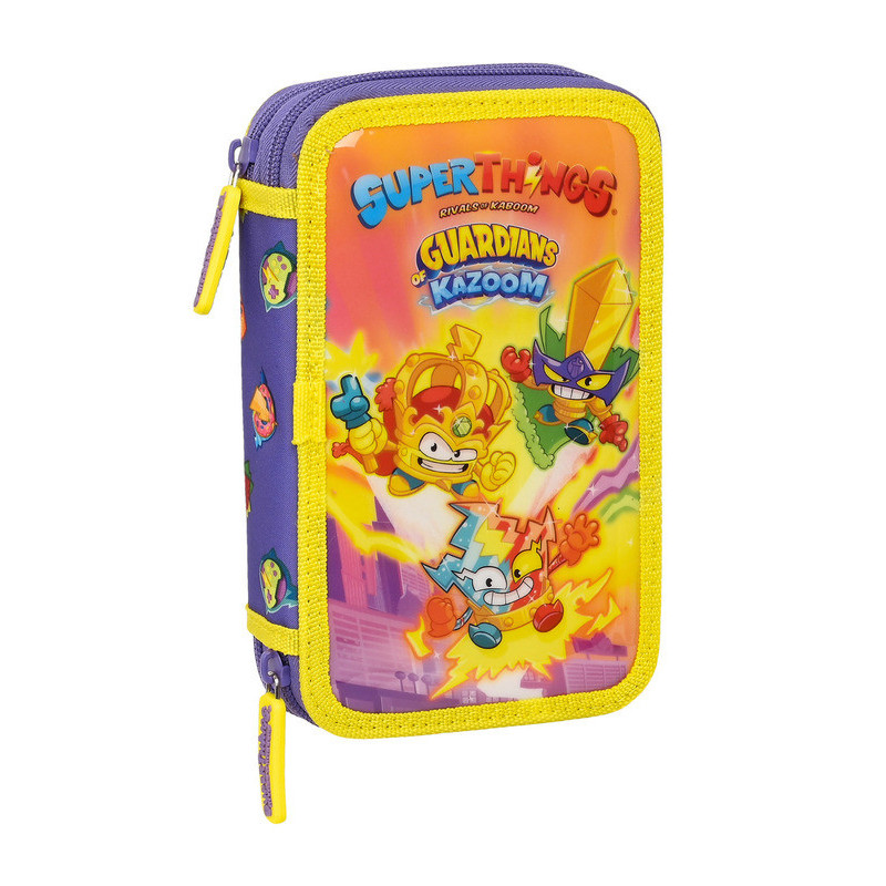 PLUMIER DOBLE PQÑO 28 PCS SUPERTHINGS GUARDIANS OF KAZOOM SAFTA23 ENERO 412270854