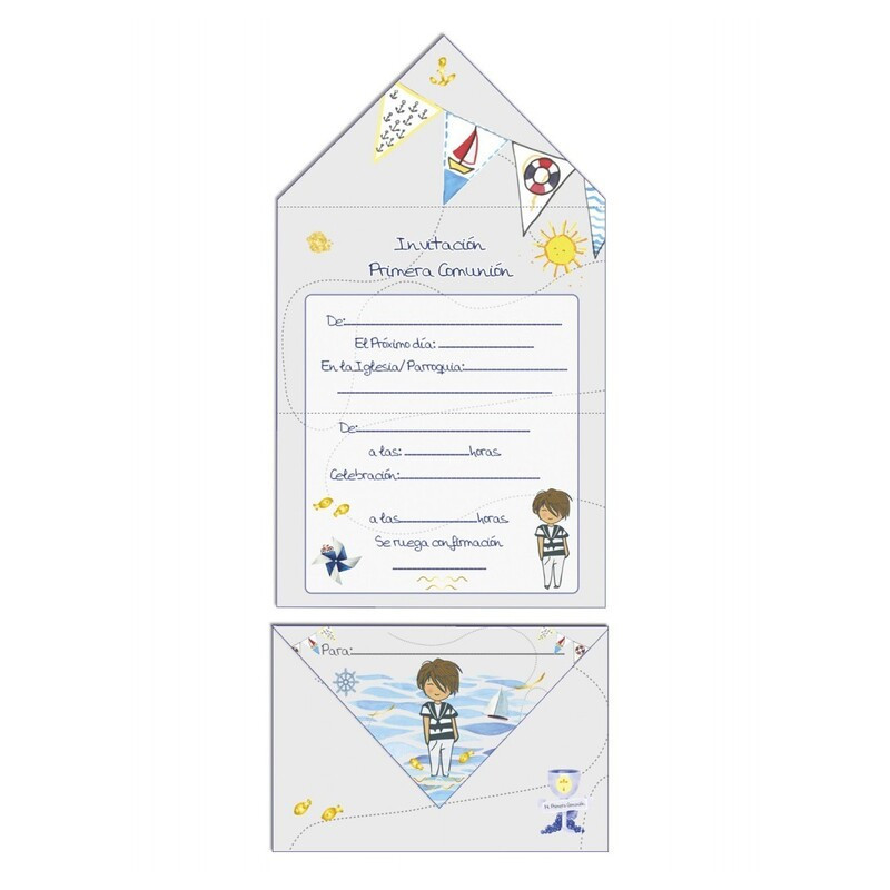 TARJETA INVITACION COMUNION ARGU SOBRE NIÑO 42687