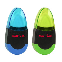 EXP. 36 PCS. SACAPUNTAS DEPOSITO Y GOMA SAFTA SAFTA26 3422051055 7,5X23 UNIDAD
