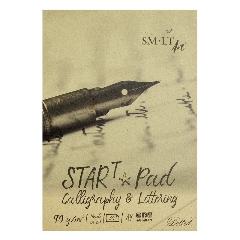 BLOC DIBUJO ENCOLADO CALLIGRAPHY & LETTERING STAR PAD PUNTEADO A-4 30H 90G KDS-30/T PRECISION