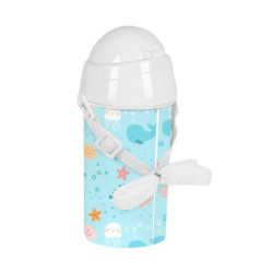 BOTELLA 500ML APERTURA AUTOM. CON PAJITA PREESCOLAR "BALLENITA" SAFTA22 VAC 342289899