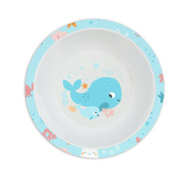 SET DE PLATOS Y CUBIERTOS PREESCOLAR "BALLENITA" SAFTA22 VAC 342289933