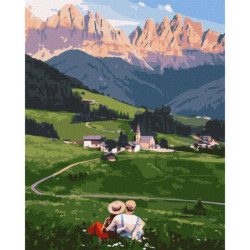 LIENZO IDEYKA 40*50 PARA PINTAR POR NUMEROS 2854 PAREJA MONTAÑA PRECISION