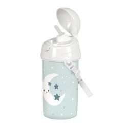 BOTELLA 500ML APERTURA AUTOM. CON PAJITA PREESCOLAR "LUNA" SAFTA22 VAC 342293899