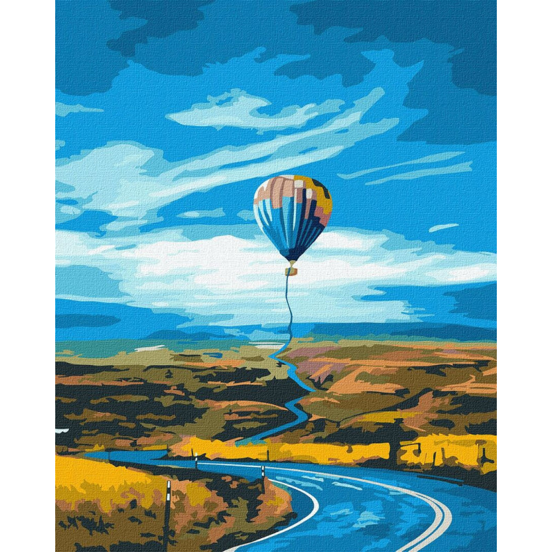 LIENZO IDEYKA 40*50 PARA PINTAR POR NUMEROS 2855 GLOBO AEROSTATICO PRECISION