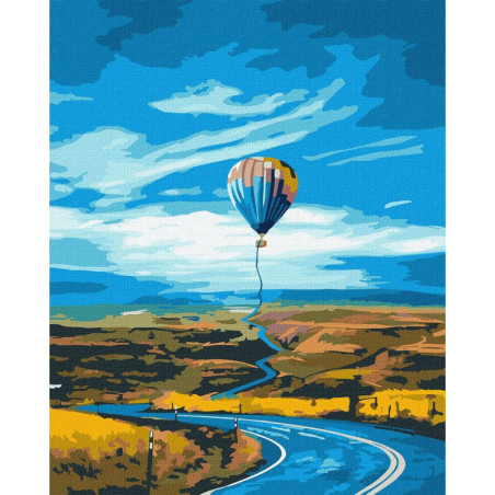 LIENZO IDEYKA 40*50 PARA PINTAR POR NUMEROS 2855 GLOBO AEROSTATICO PRECISION