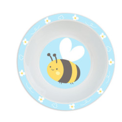 SET DE PLATOS Y CUBIERTOS PREESCOLAR "ABEJA" SAFTA22 VAC 342294933