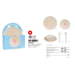 SET DE PLATOS Y CUBIERTOS SAFTA PREESCOLAR "FOREST" SAFTA23 ENERO 342356933