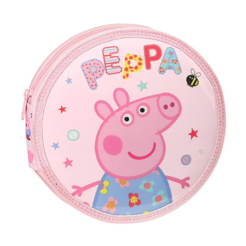 ESTUCHE CREMA REDONDO 18 PCS. PEPPA PIG "HAVING FUN" 412272633 3,5*21 SAFTA22
