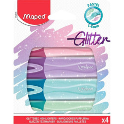 MARCD.FLUOR MAPED GLITTER 4 COLORES BLISTER 4U 742046
