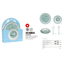 SET DE PLATOS Y CUBIERTOS SAFTA PREESCOLAR "DORMILON" SAFTA23 ENERO 342358933