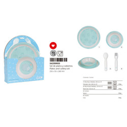 SET DE PLATOS Y CUBIERTOS SAFTA PREESCOLAR "ERIZO" SAFTA23 ENERO 342359933