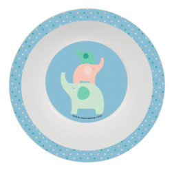 SET DE PLATOS Y CUBIERTOS SAFTA PREESCOLAR "ELEFANTES" 342390933 SAFTA23 VAC