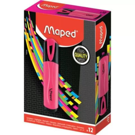 MARCD.FLUOR MAPED FLUO PEPS COLOR ROSA CAJA 12U 742536