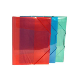 CARPETA GOMAS SOLAPAS A-4 ARTES PLAST. AZUL TRANSPARENTE F4161S UNIDAD