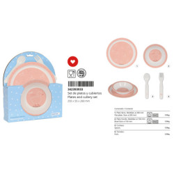 SET DE PLATOS Y CUBIERTOS SAFTA PREESCOLAR "PATITO" 342393933 SAFTA23 VAC