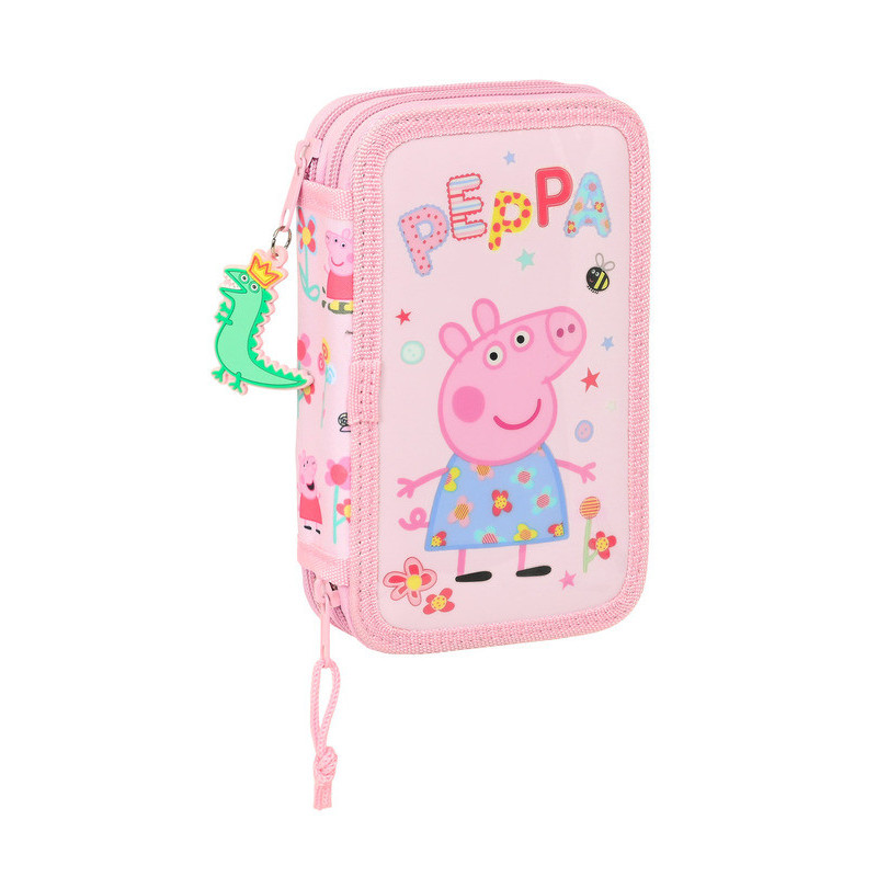 ESTUCHE CREMA DOBLE PEQ 28 PCS PEPPA PIG "HAVING FUN" 412272854 19,5*12,5 SAFTA22