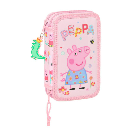 ESTUCHE CREMA DOBLE PEQ 28 PCS PEPPA PIG "HAVING FUN" 412272854 19,5*12,5 SAFTA22