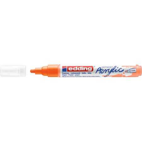 MARCADOR EDDING N.º 5100 ACRILICO 2-3 MM NARANJA NEON COLOR 66 UNIDAD