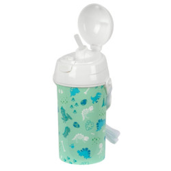 BOTELLA 500ML APERTURA AUTOM. CON PAJITA SAFTA PREESCOLAR "DINO" SAFTA25 ENERO 342490899