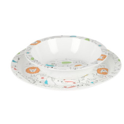 SET DE PLATOS, CUBIERTOS Y VASO SAFTA PREESCOLAR "ZOO" SAFTA25 ENERO 342491933