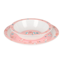 SET DE PLATOS, CUBIERTOS Y VASO SAFTA PREESCOLAR "JIRAFA" SAFTA25 ENERO 342492933