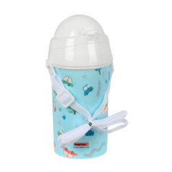 BOTELLA 500ML APERTURA AUTOM. CON PAJITA SAFTA PREESCOLAR "COCHES" SAFTA25 ENERO 342493899